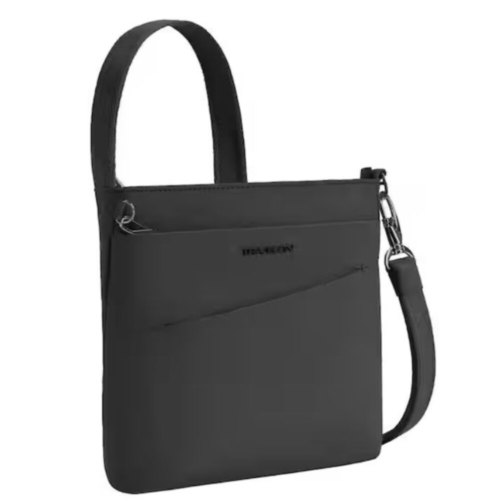 Travelon Anti Theft Black Roam Crossbody Tote Bag RFID New